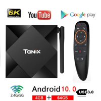 NEW Android 10.0 TV Box Max 4GB RAM 64GB ROM Allwinner H616 Tanix TX6S Android 10 QuadCore 6K Dual Wifi TX6 Media Player Youtube