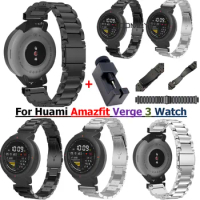 Wrist Bracelet Strap for Xiaomi Huami Amazfit3 Watch Band Stainless Steel Watchband Replacement for Amazfit Verge Watches bands