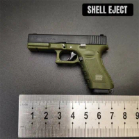 1:3 GLOCK Shell Eject Metal Keychain Model Toy Gun Miniature Alloy Pistol Collection Toy Gift Pendant