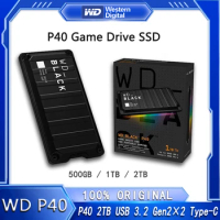 Western Digital WD BLACK P40 Game Drive SSD USB3.2 Up to 2000MB/s RGB Lighting Portable External Solid State Drive For PS5 Xbox