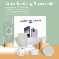 Magnetic wireless charging PD35W fast charging Six-piece gift box bluetooth headset wireless power b
