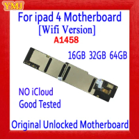 Free Shipping For IPAD 4 Clean ICloud Motherboard A1458 Wifi &amp; A1459/A1460 3G Version Mainboard Original Unlock Logic Board