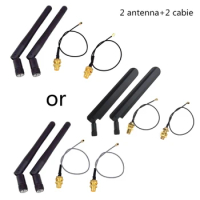 2.4GHz 3dBi WiFi 2.4G Antenna Aerial RP-SMA Male wireless router+ 17cm PCI U.FL IPX to RP SMA Male Pigtail Cable Durable