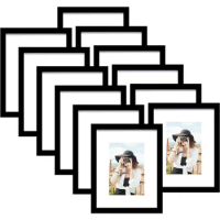 11x14 Picture Frame Set of 12 Wall Decoration Frame Black. Photo Frames for Wall Photos Albums Home Decor Garden