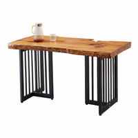 工業風 洛基 大板材 餐桌 實木厚8公分大板材搭配鐵腳 小家庭餐桌 TBB025