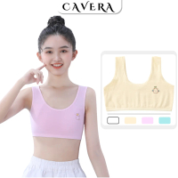 Áo lá cho bé gái mới lớn - Áo lót học sinh cotton không đệm họa tiết dễ thương -- CAVERA VNB341