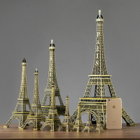 創意家居巴黎埃菲爾鐵塔模型擺件辦公桌酒柜現代北歐客廳小裝飾品