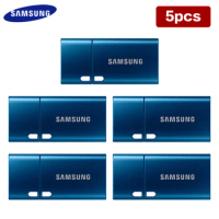 SAMSUNG USB Pen Drive Type-C 64GB 128GB 256GB Max Up To 400MB/s Wholesale Type C Storager Device Blue Metal U Disk for PC Phone