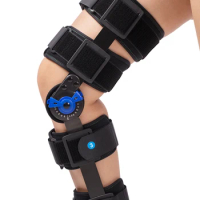 Hinged Knee Patella Brace Support Stabilizer Pad Belt Band Strap Orthosis Splint Wrap Immobilizer Guard ROM Knee Brace