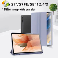 For Samsung Galaxy Tab S9 FE Plus 12.4 inch S9 FE 10.9 inch Case Trifold Magnetic Leather Stand Hard Smart Cover