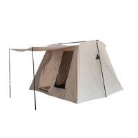 Flex-Bow Deluxe Canvas Camping Tent Mesa Canvas Tent Waterproof Family Tent Base Camp Shelter