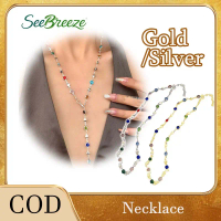 Y-shaped Alloy Heart Necklace Clavicle Chain Bohemian Crystal Bead Necklace Heart Zircon Pendant Ne