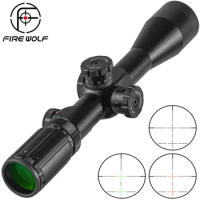TMD 4-14X44 FFP IR Tactical Optical Rifle Sniper Scope Adjustable Red Green Cross Hunting Rifle Scope Glass Reticle Sight
