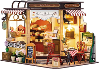 DIY Miniature House Kit Tiny House Kit with Furniture & LED DIY Wooden Dollhouse Miniature Kit for A