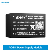 AC-DC Buck Converter Power Supply Module Short Circuit Protection Output 12V 1000mA Input Voltage 85~450V CDEBYTE AM31-12W12V