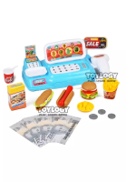 Toylogy Mainan Anak Mesin Kasir Cashier Register Scanner Uang Supermarket Blue