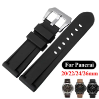 20mm 22mm 24mm 26mm Silicone Strap for Panerai Soft Waterproof Rubber Sports Watch Band Universal Men Women Replacement Bracelet