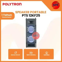 SPEAKER PORTABLE POLYTRON DOUBLE WOOFER 12 INCH PTS 12KF25 / PTS12KF25 GARANSI RESMI (MEDAN)
