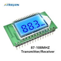 87-108MHZ PLL LCD Display Digital FM Radio Transmitter/Receiver Module Wireless Microphone Stereo Board Digital Noise Reduction