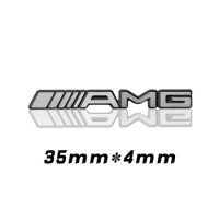 3D Aluminium Logo AMG Emblem Auto Audio Sticker Car Steering Wheel Badge Speaker Label For Mercedes 