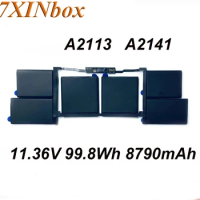7XINbox 11.36V 8790mAh A2113 Original Laptop Battery For Apple MacBook Pro 16-inch Core 17 I9 2.3GHZ 2.4GHZ 2019 MVVM2LL MVVL2LL