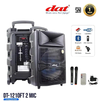 Speaker DAT DT-1210FT 2mic wireles speaker bluetooth portabel 12inch speaker aktif full bass