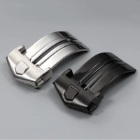 18mm 20mm Silver Black 316L Stainless Steel Butterfly Watch Band Buckle Strap For TAG HEUER CARRERA Clasp Replacement