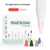 8pcs Pencil Tip Cover For Apple Pencil 1st 2nd Generation Mute Silicone Nib Case For Pencil Cover Screen Protector For iPad Air