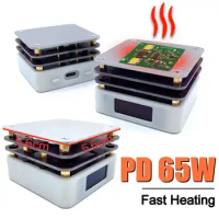 PD 65W Preheating Rework Station OLED Display Soldering Pro Heating Plate Temperature Control Constant Temperature Heating Table