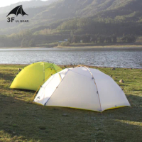3F UL GEAR 15D Nylon Fabic Double Layer 3 Season Camping Tent Waterproof Tent For 2 Persons Hiking Ultralight