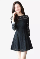 Trendyshop 性感鏤空蕾絲顯瘦連身裙