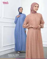 Nibras Selaras 026 Dress Gamis Muslim Simple Wanita Modern Elegan Terbaru By Nibras S Terracota