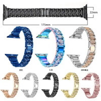 Luxury Diamond Strap for Apple Watch6 Stainless Steel 40mm 44mm 38mm 42mm Band for Iwatch Series 5 4 3 2 1 Replacement Strap