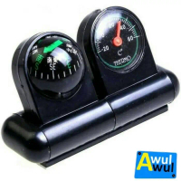 KOMPAS & THERMOMETER MOBIL AKSESORIS DASHBOARD