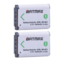 Batmax 2Pc NP-BX1 NP BX1 Camera Battery for SONY DSC RX1 RX100 RX100iii M3 M2 RX1R HX300 HX400 HX50 HX60 GWP88 PJ240E AS15 WX350