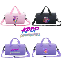 Witch Hunters Cartoon Printed Cylinder Fitness Bag Luggage Sports Handheld Shoulder Bag Travel Bag