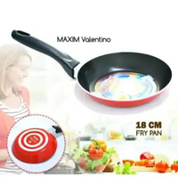 TEFLON MAXIM ANTI LENGKET - FRYPAN VALENTINO MAXIM 12/ 18/ 20/ 22/ 24/ 26 CM - TEPLON TELOR ANTI LEN
