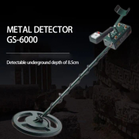 GS6000 Metal Detector Waterproof Underground Metal Detector Treasure Hunting Gold Can Detect Underground Depth 8.5cm