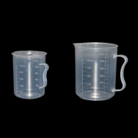Plastic Cups 250/500/1000/2000ml Premium Clear Plastic Graduated Measuring Cup Pour Laboratory Kitchen Accessories Container
