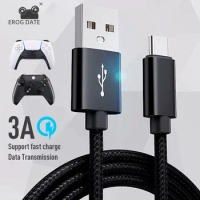 DATA FROG 1m/2m/3m Charging Cable for PS5/Xbox Series S X Controller USB Type C Power Cord for Playstation 5 Gamepad Accessories