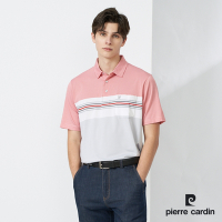 Pierre Cardin皮爾卡登 男款 Hi Cool彈力吸濕排汗條紋短袖POLO衫-紅色 (7227267-65)