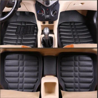 Car Floor Mats For Nissan Armada Altima Dualis Juke Frontier Fuga Leaf March Ⅳ Note Leather Rugs Interior Parts Auto Accessories