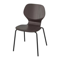 SIGTRYGG 餐椅, 深棕色/sefast 黑色