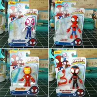 Hasbro Marvel Action Figure Spidey And His Amazing Friends Spiderman Miles Morales Car 4inch Ghost-spider Black Pather Kids Toys