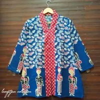 BLUS BATIK JUMBO | ATASAN BAJU BATIK WANITA BIG SIZE LD 120 Jumbo 12