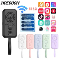 Wireless Bluetooth remote for taking selfies, recording videos, and music. Easy to use for all mobil