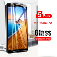 5Pcs For Xiaomi Redmi 7A Tempered Glass Screen Protector For Xiaomi Redmi 7A 7 A Transparent Phone Protective Glass Film 9H