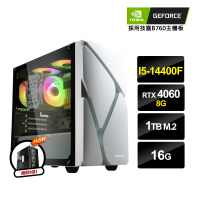 【NVIDIA】i5十核GeForce RTX4060{六通四達}輕巧電競機(i5-13400F/技嘉H610/16G/1TB_M.2)