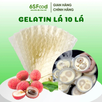 Gelatin dạng lá, Gói 10 lá tiện dụng, làm bánh flan, bánh mouse, cheese cake, panna cotta,...