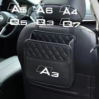 Suitable for Audi A3 A4 A5 A6 Q3 Q5 Q7 RS3 4 5 6 car storage bag seat back hanging bag car interior seat headrest organization b